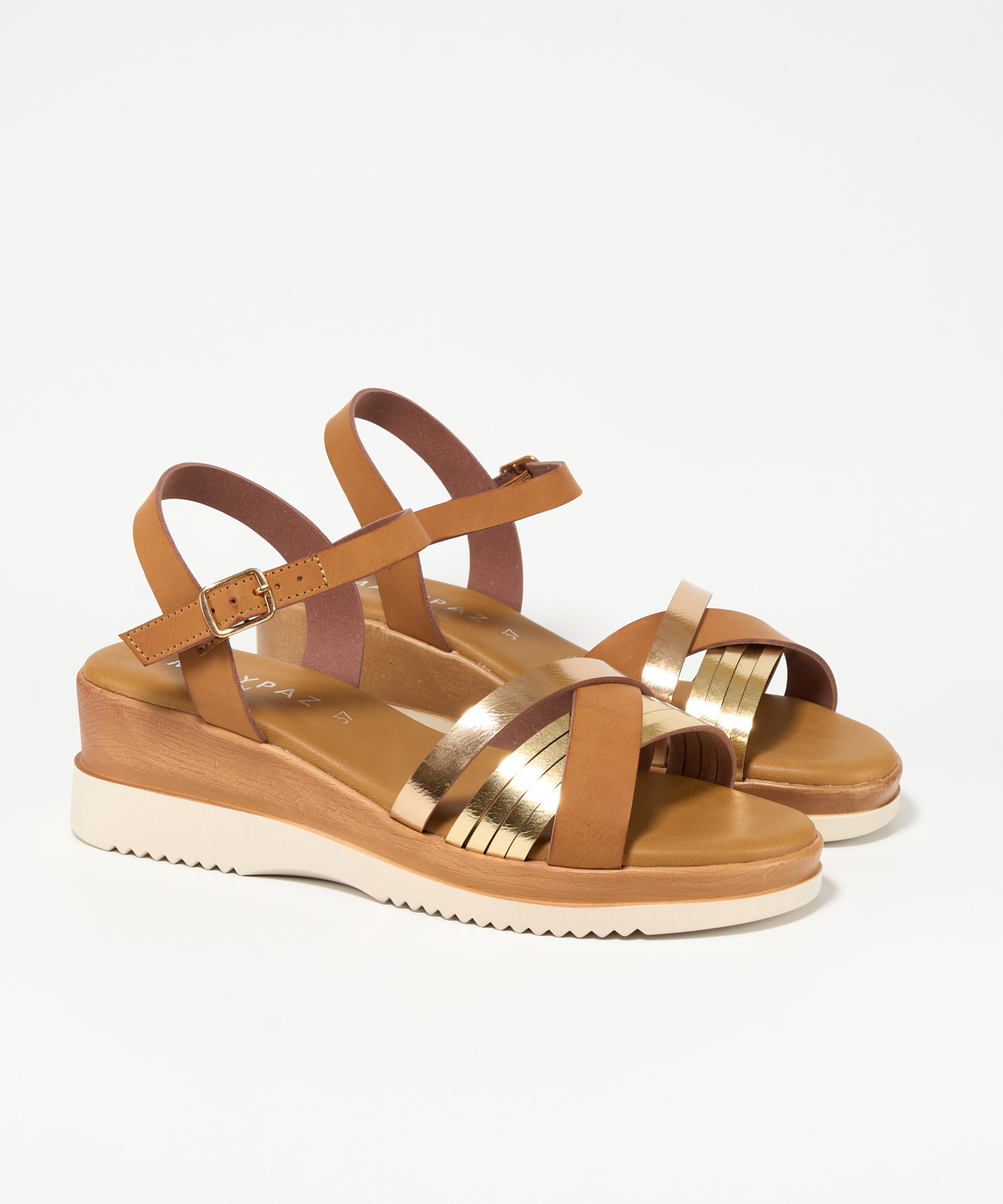 Sandalias tiras combinadas